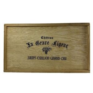 Chateau La Grave Figeac Wine Box Saint-Emilion‎ Grand Cru Wooden Storage